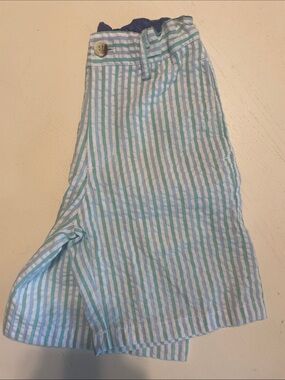 J. Bailey Boys Blue and Green Seersucker shorts size 6